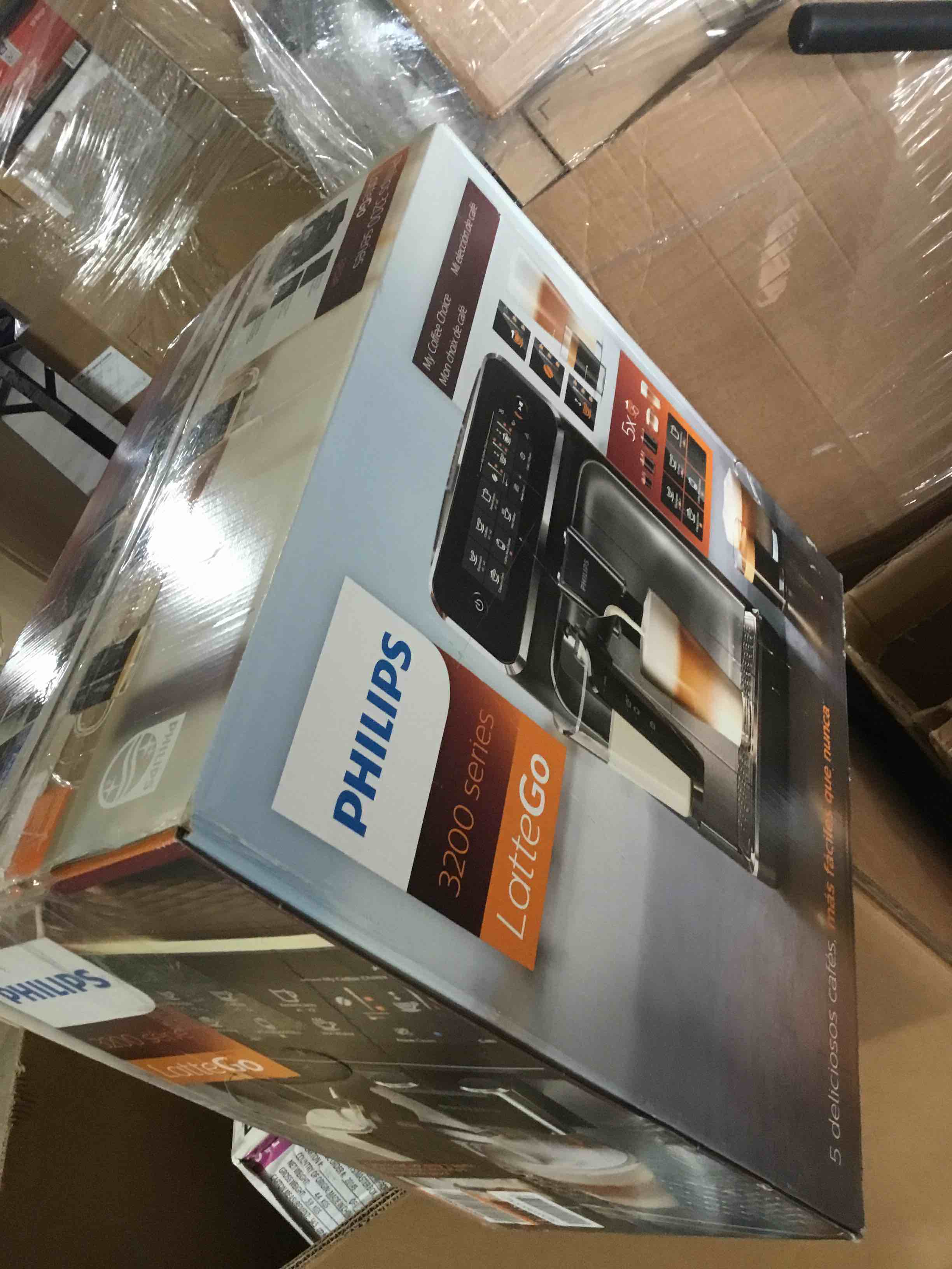 Condition photo showing As Is for Philips 3200 Series Fully Automatic Espresso Machine, LatteGo Milk Frother, 5 Coffee Varieties, Intuitive Touch Display, 100% Ceramic Grinder, AquaClean Filter, My Coffee Choice, Black (EP3241/54)