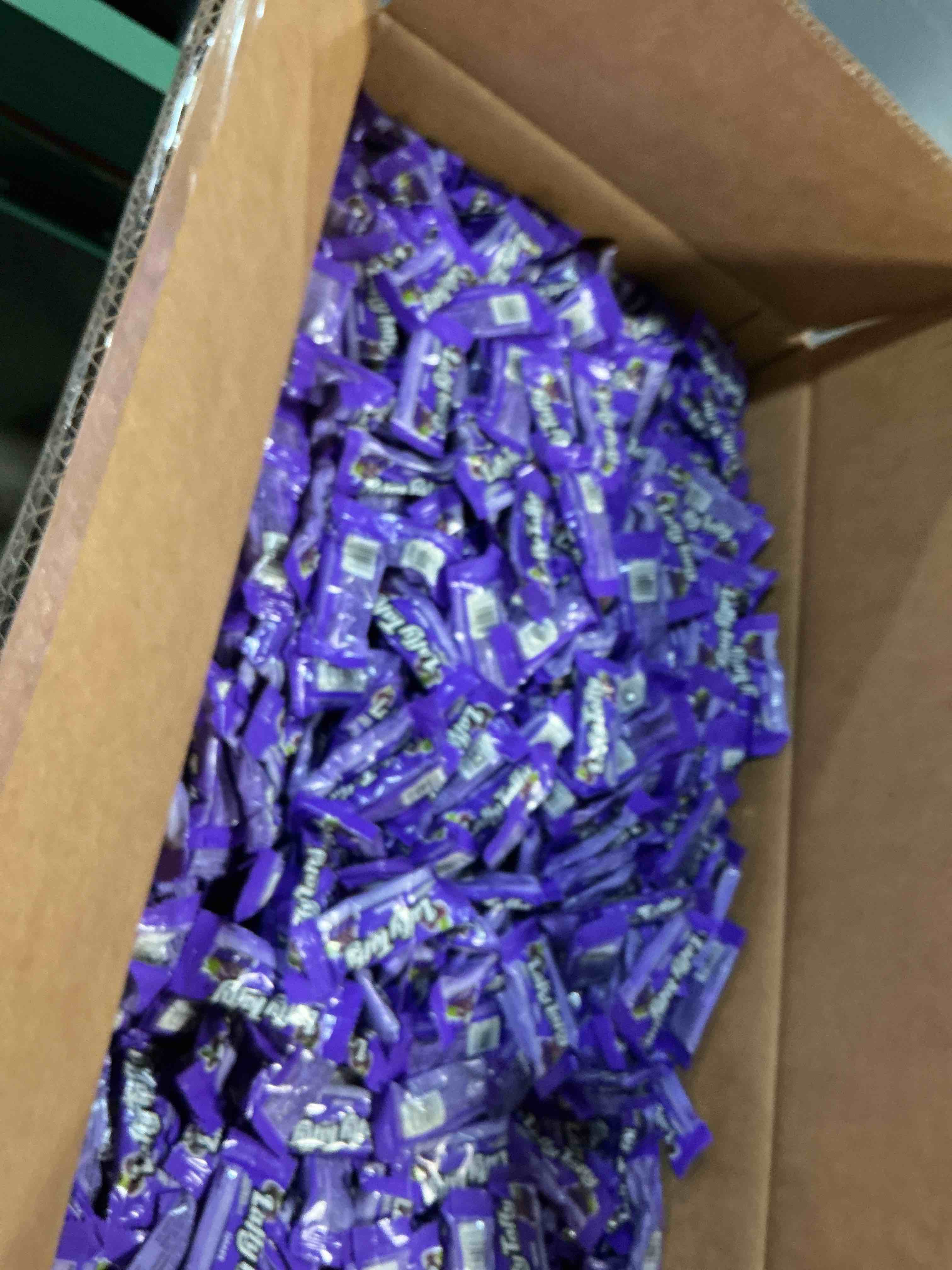 Condition photo showing Good Condition for 24 lbs Grape Laffy Taffy Individually Wrapped Candy Bulk Lot – Expired 1/4/22 (unknown expiration). 