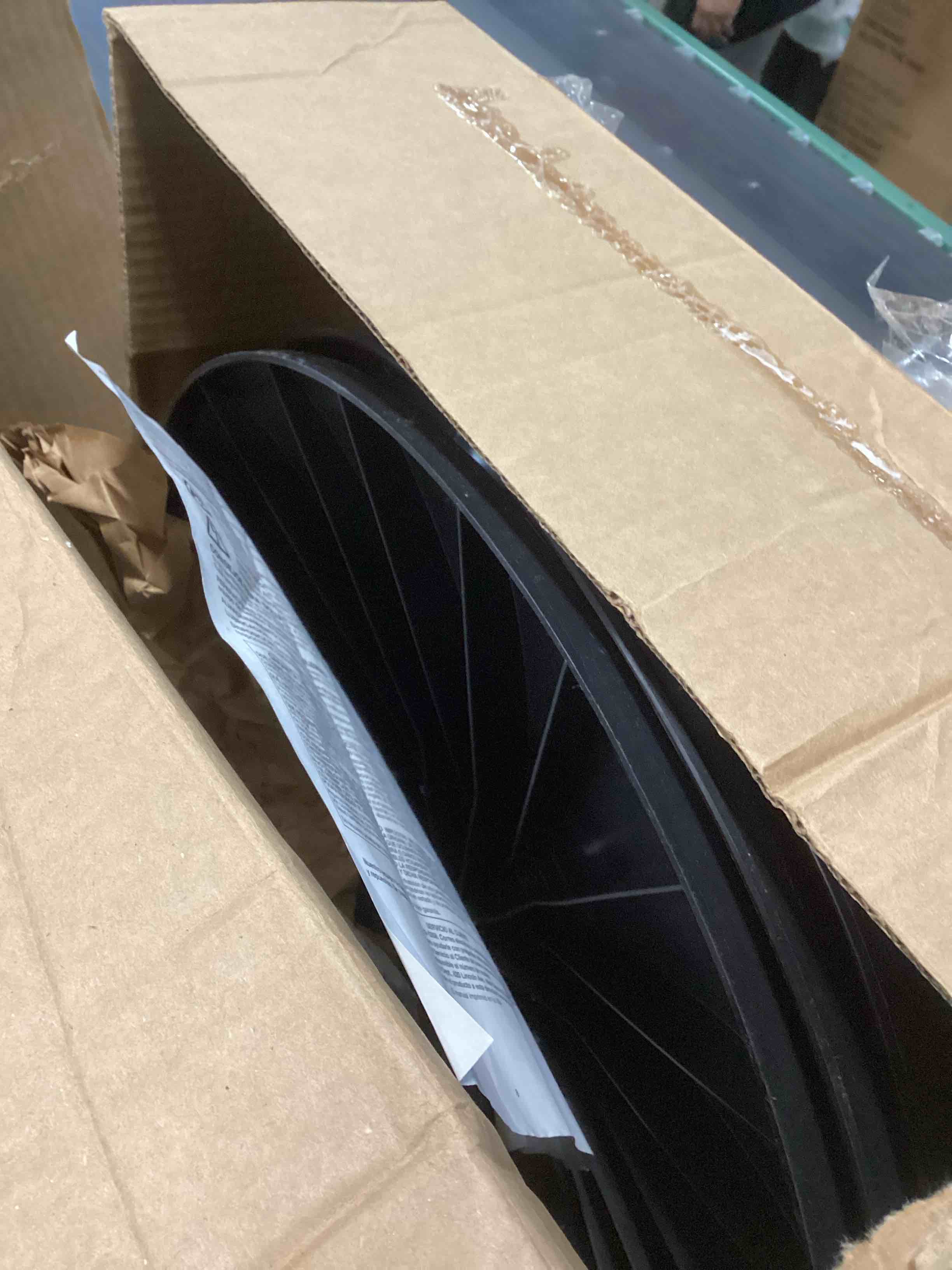 Condition photo showing As Is for Lasko Oscillating Cyclone Pedestal Fan, Adjustable Height, Timer, Remote Control, 3 Speeds, for Bedroom, Living Room, Home Office, 18", Black, 1843