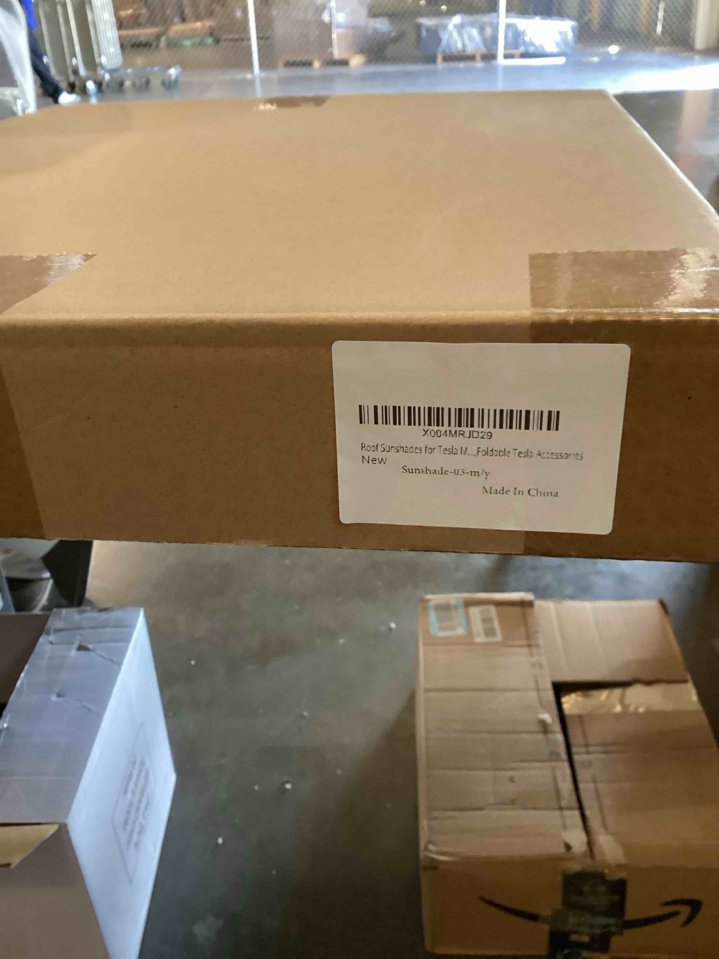 Condition photo showing As Is for Roof Sunshades for Model Y(2021-2024),Heat Insulation Block UV Suede Glass Sunroof Shade,No Sag Nano Ice-Crystal Coatings Glass Sunshade,Foldable Tesla Y Accessories