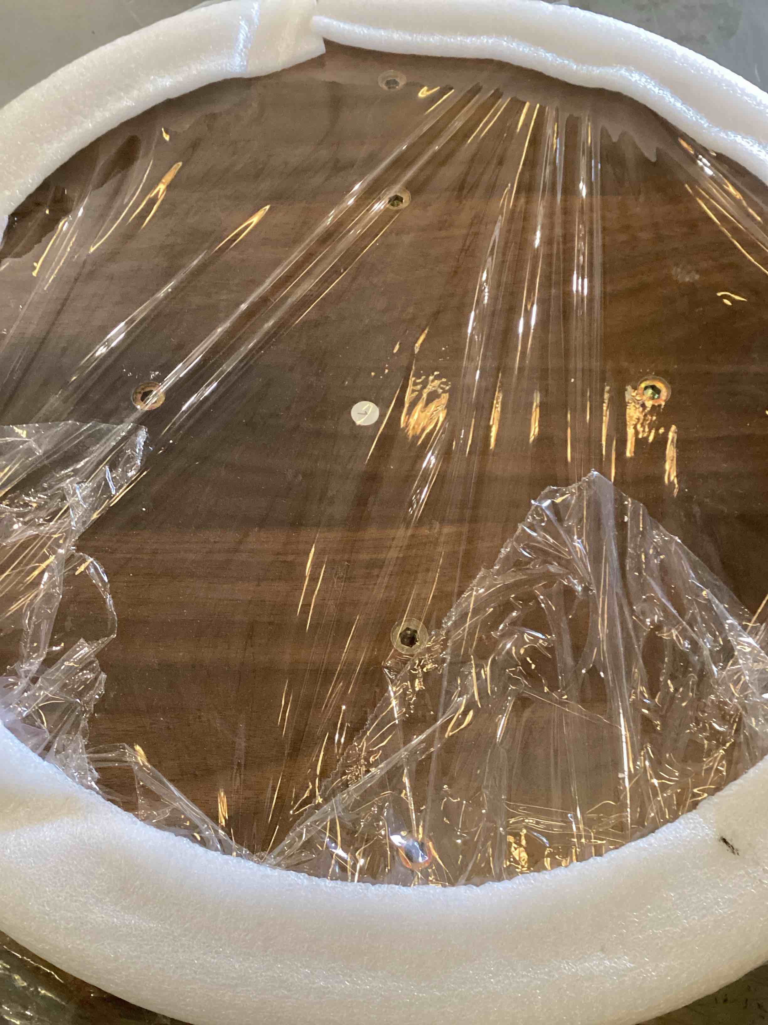 Condition photo showing Good Condition for 3-Tier Round End Table, Walnut