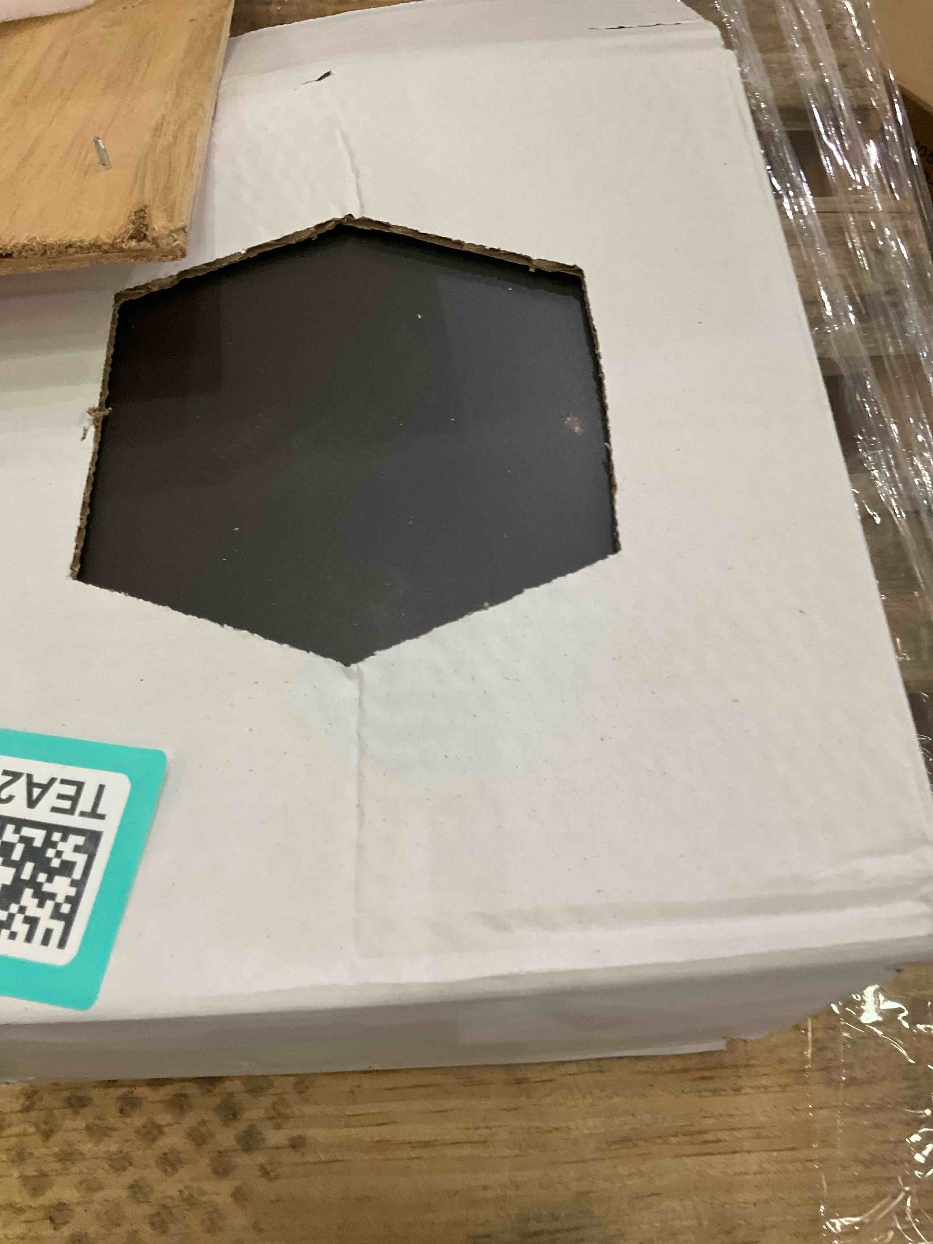 Lucida Surfaces Luxury Vinyl Floor Tiles | Glue Down Adhesive Flooring | Marble Look Hexagon Shaped Tile | MosaiCore | Single Sample Tile