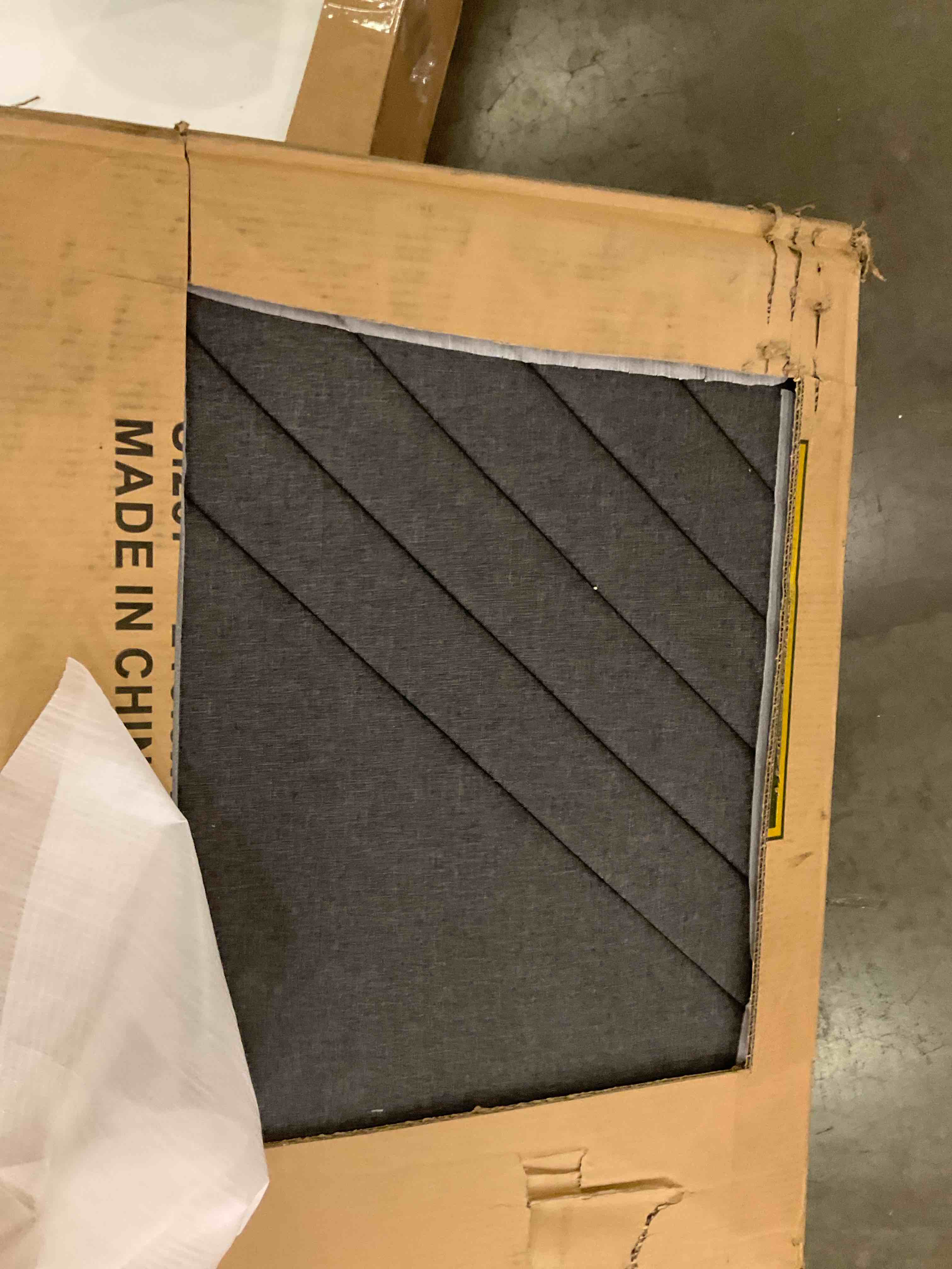 Allewie Full Size Platform Bed Frame with Fabric Upholstered Headboard and Wooden Slats Support, Fully Upholstered Mattress Foundation/No Box Spring Needed/Easy Assembly, Dark Grey