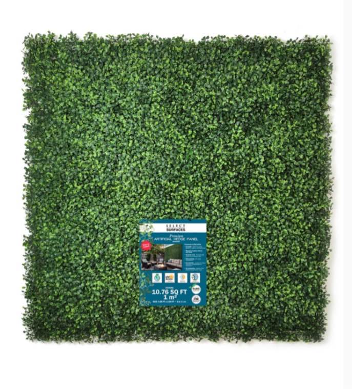 select surfaces 10.76 square feet premium artificial hedge panel, 3.28' x 3.28' 6 pcs