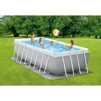Get Intex Prism Frame Rectangular Above Ground Pool Set (L 16' x W 8' x H 42")  pick up 2 box 