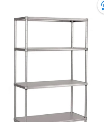 member’s mark home 4-tier steel shelving with shelf liners, 36" w x 14" d x 56.5" h