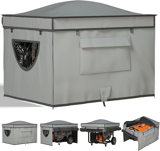 generator tent with bracket, generator covers while running, waterproof heavy duty tarps, rooftop de