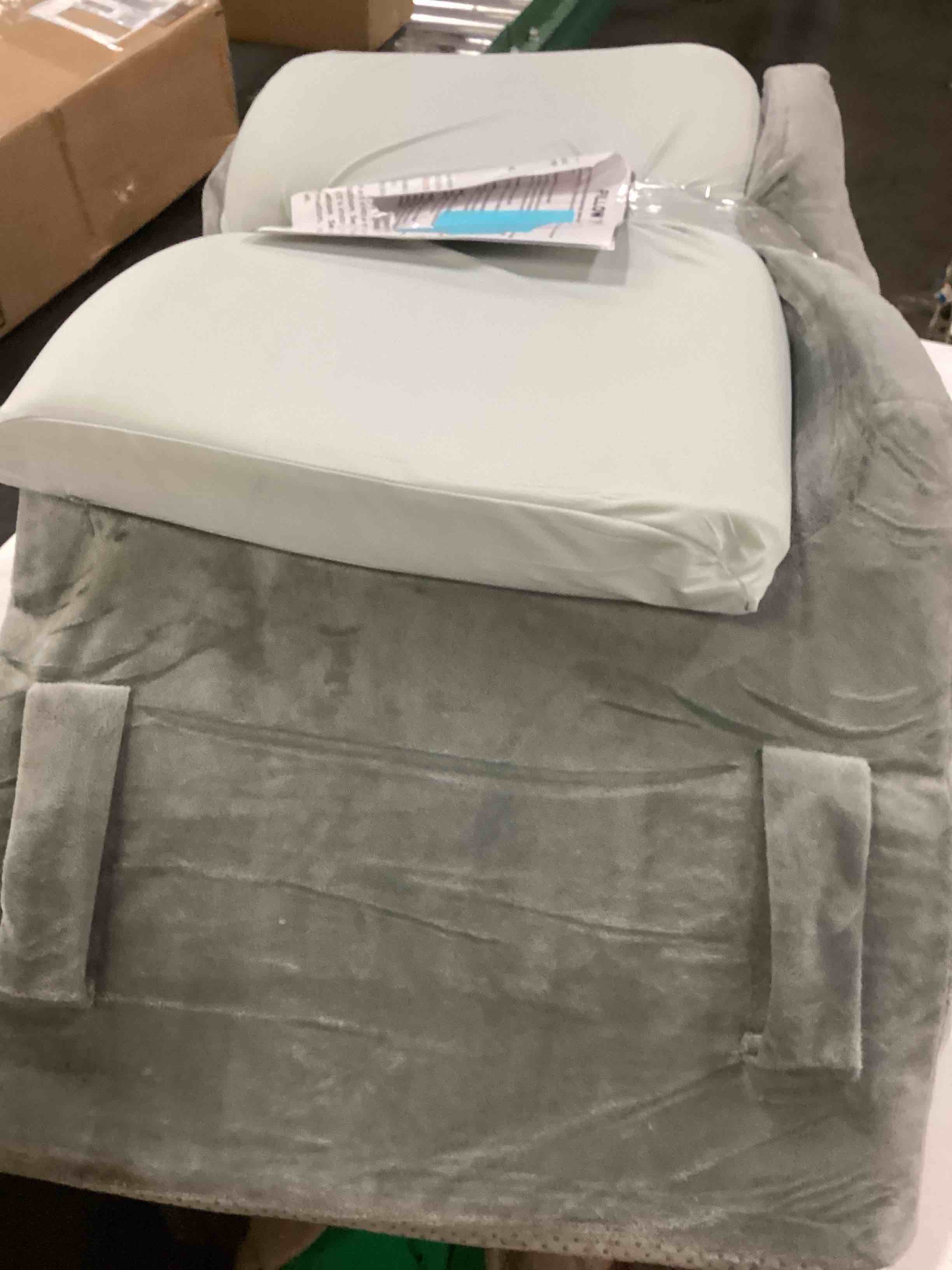 Condition photo showing Good Condition for LOFE Leg Elevation Pillows for After Surgery - Adjustable Knee Replacement Pillow 6 Heights, Cooling Leg Wedges for Elevation for Swelling, Double Leg Pillow for Knee Surgery Recovery Grey