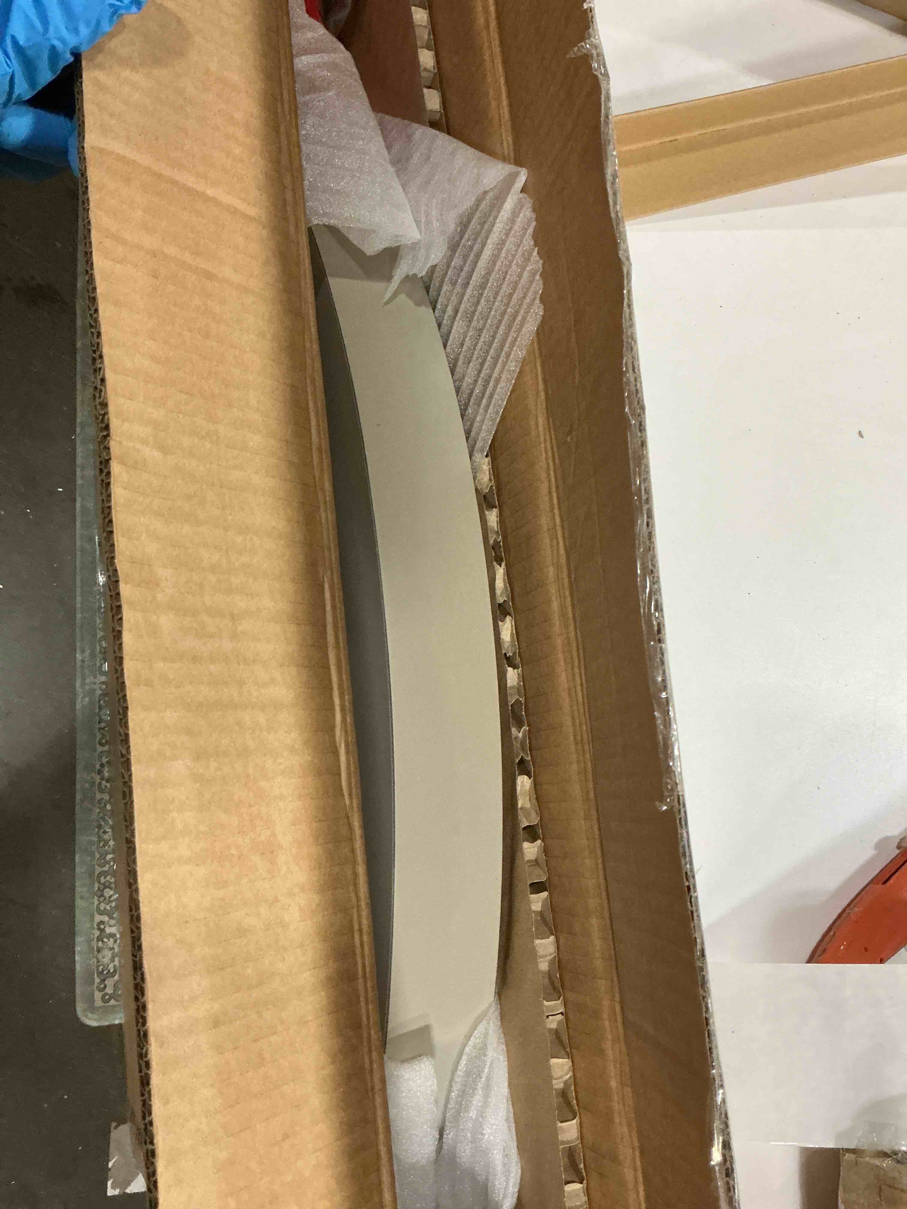 Condition photo showing New/Like New for (incomplete) (BOX 1 OF 2) LANDING LIFT J DINING TABLE ROUND -TOP , SILK GREY