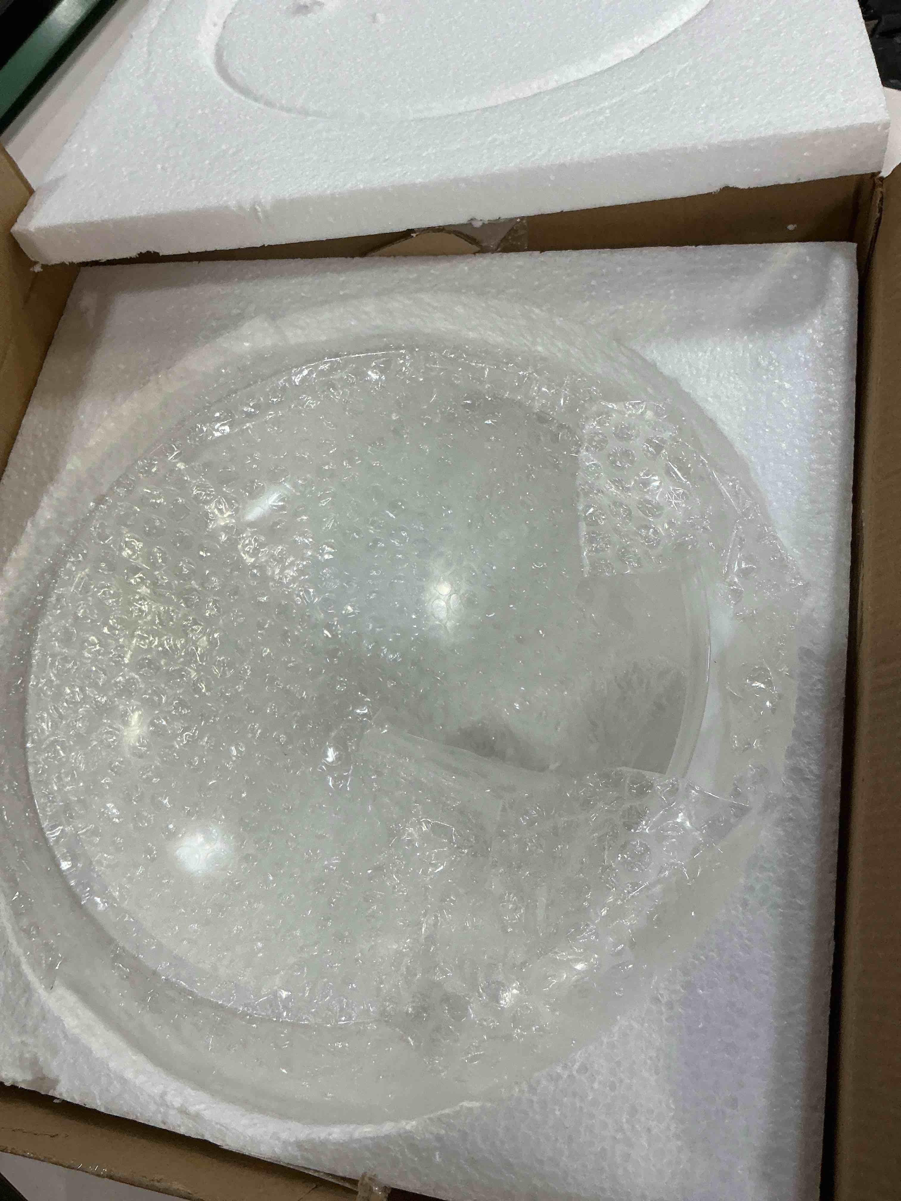 Condition photo showing New/Like New for DYSMIO 10-Inch White Classic Globe, Dome, Fitter 9-7/8 Inch, Replacement Mushroom Glass Shade for Pendant, Fan light , Bathroom