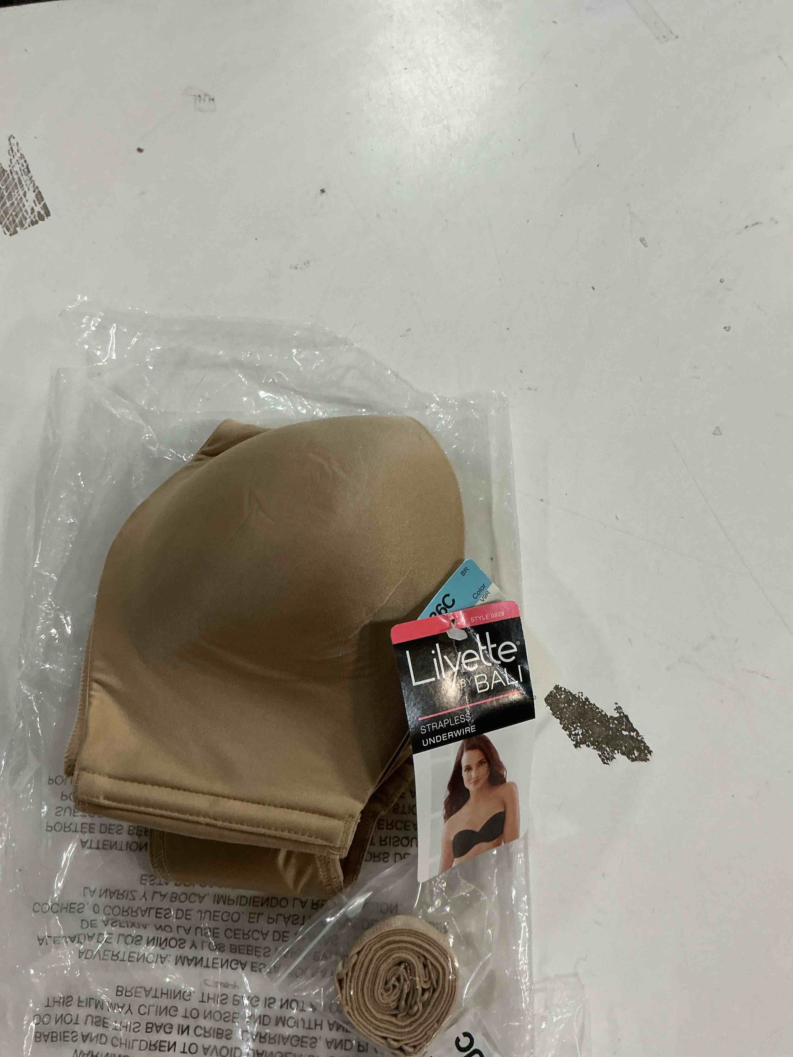 Condition photo showing New/Like New for Bali Women's Minimizer Strapless Bra, Lilyette Seamless Underwire Minimizer Bra, Wide Convertible Straps, No Slip size 36C