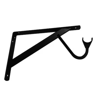 Project Source 12.84-in L x 1.06-in W x 7.99-in D Heavy Duty Black Shelf bracket