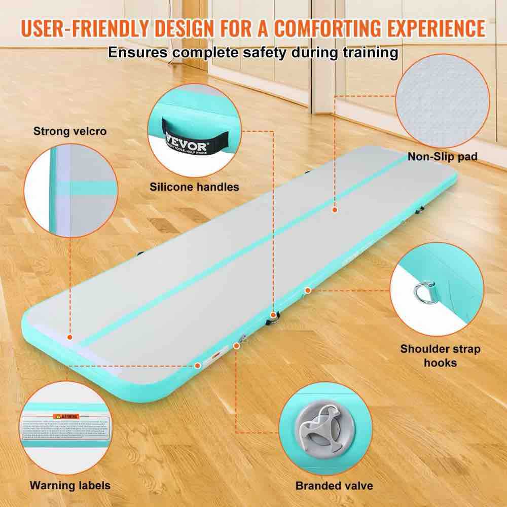 Gymnastics Air Mat, 4 inch Thickness Inflatable Gymnastics Tumbling Mat