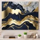 Rehoboth Blue And Gold Mesmerizing Marble Abstraction I