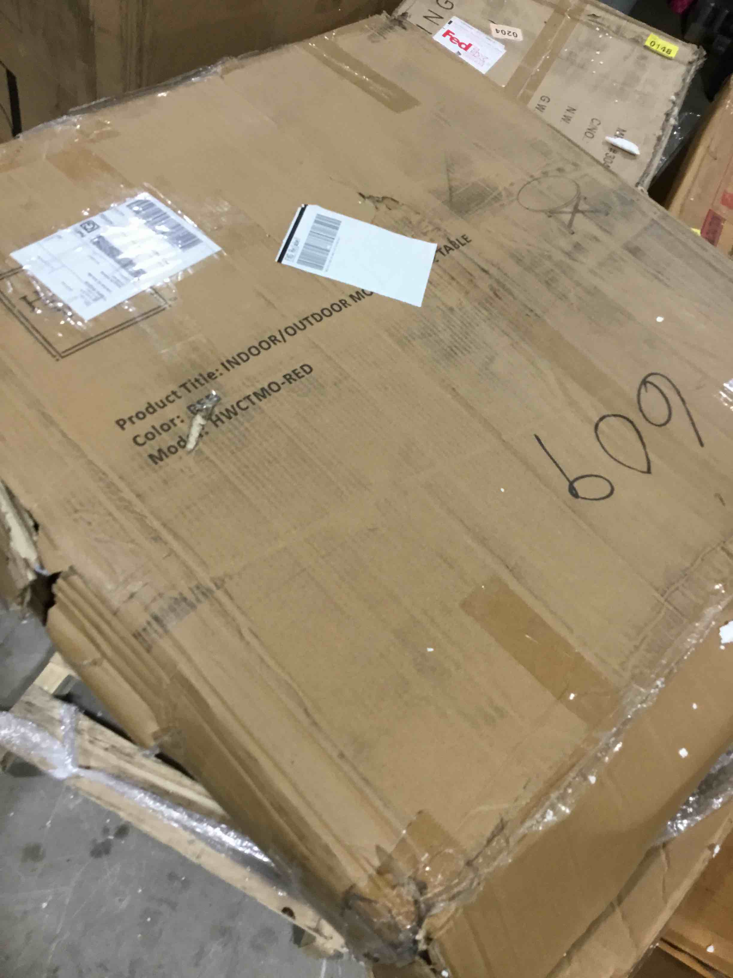 Haven Way Merida Round Outdoor Coffee Table 30-in W x 30-in L