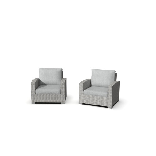 ebern designs 2 chair with cushion grey 