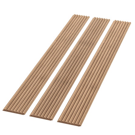 94.5" x 5.5" Fluted Semi-Circle Wood Shiplap Wood Wall Paneling, 3D Wall Paneling for Interior Wall Décor