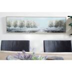 Be the first to ask a question for Litton Lane 1- Panel Tree Framed Wall Art with Tan Frame 20 in. x 71 in.
