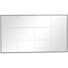  40 in. x 23 in. Grid Style Panel Rectangle Framed Black Wall Mirror