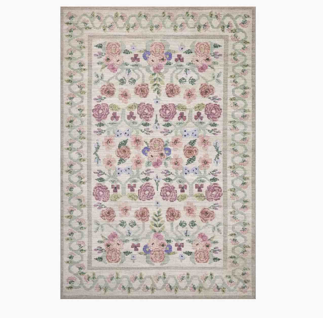 Rifle Paper Co. x Loloi Rosa Ivory Area Rug