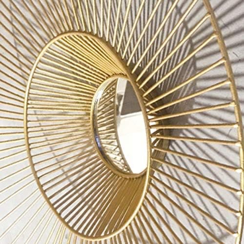 25 Inch Modern Round Decorative Mirror,Simple Gold Metal Frame Wall Mirror,for Vanity Makeup Living Room Bedroom Entrance