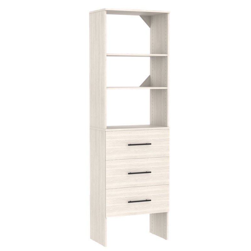 SuiteSymphony 24" W Solid Shelving Closet System with Drawers