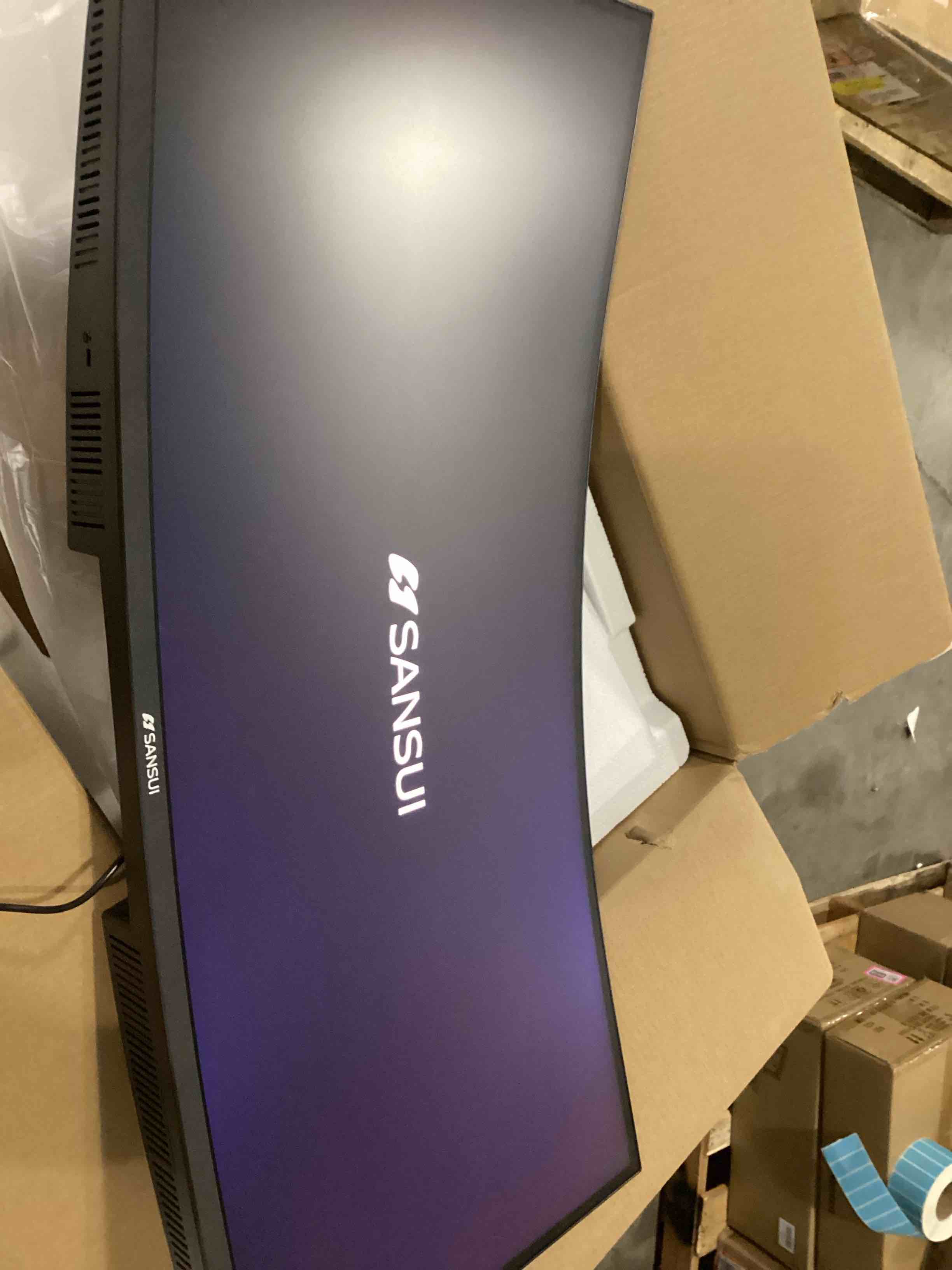 Condition photo showing Good Condition for SANSUI 34-Inch Curved Gaming Monitor UWQHD 3440 x 1440 Up to 165Hz Curved 1500R - PIP/PBP, 1ms(MPRT), HDR, 300nits, sRGB 125%, DCI-P3 95%,FreeSync,HDMIx2,DP1.4 x2 (DP Cable Included) 34In UWQHD 165HZ Curved Gaming 34In UWQHD 165HZ Curved Gaming