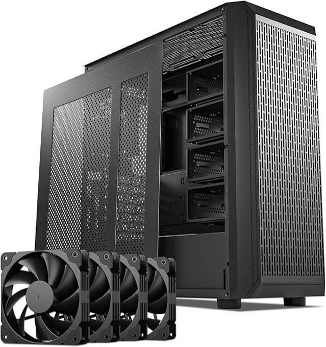 Antec Performance Series P101 Silent Black 0.8mm SPCC ATX Mid Tower Case with 8 x 3.5 HDD / 2.5 SSD Removable Bays