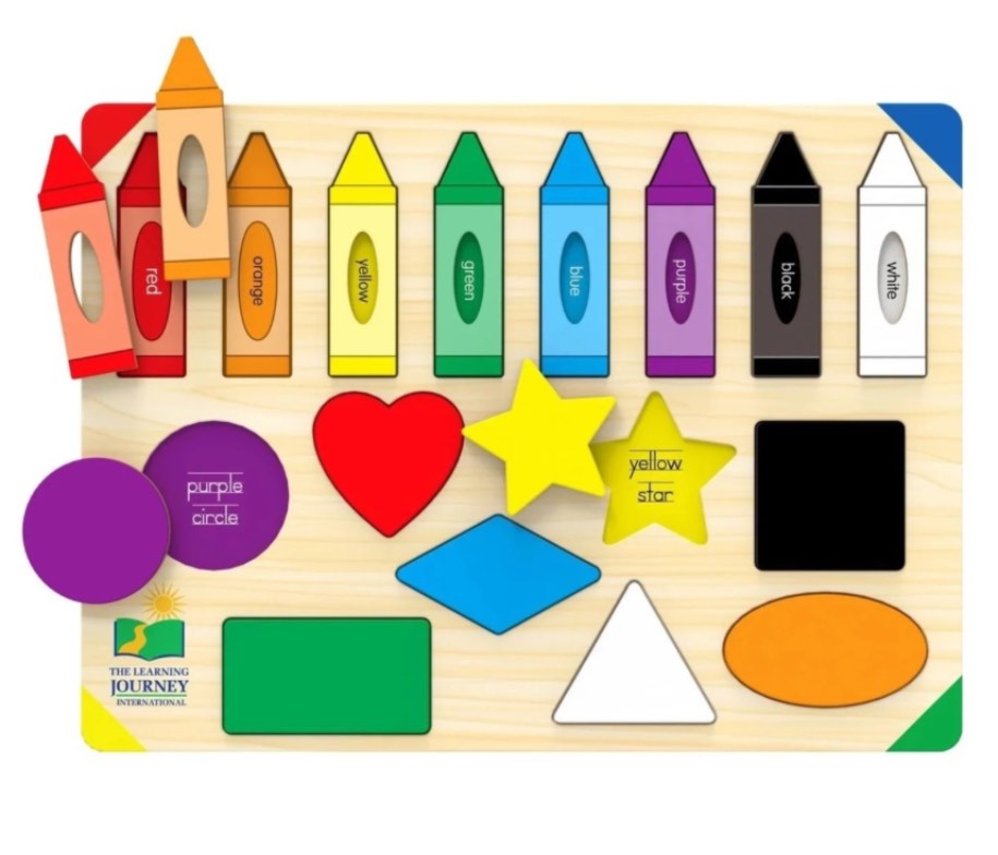  The Learning Journey 990331946 Lift and Learn Puzzles Colors and Shapes & USA