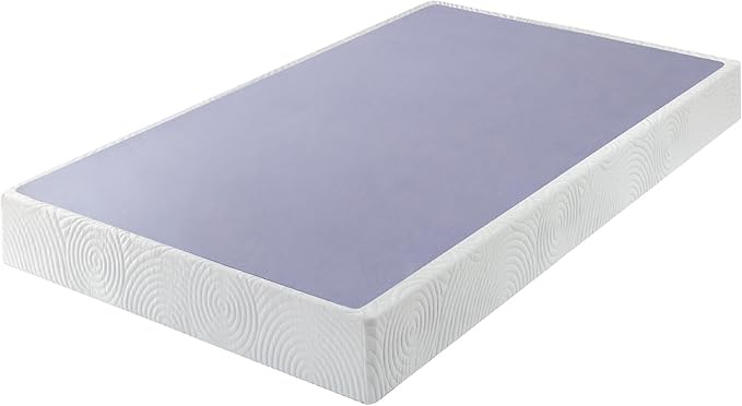  ZINUS Metal Box Spring with Wood Slats, 7.5 Inch Mattress Foundation, Sturdy Steel Structure, Easy Assembly, Twin