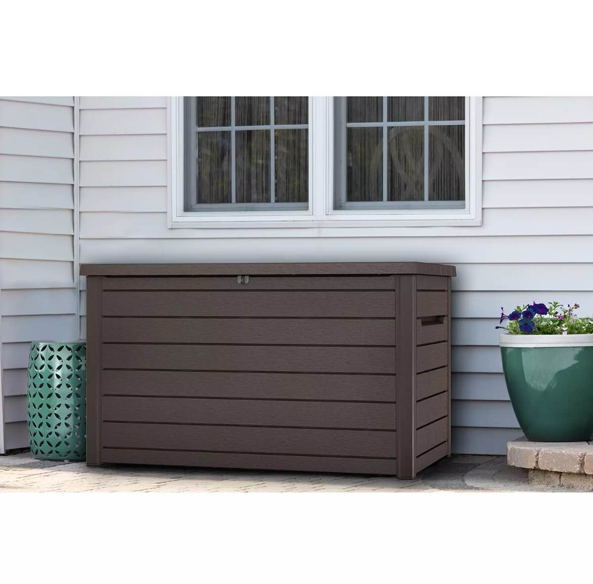 Keter XXL 230 Gallon Resin Outdoor Patio Storage Deck Box - Brown