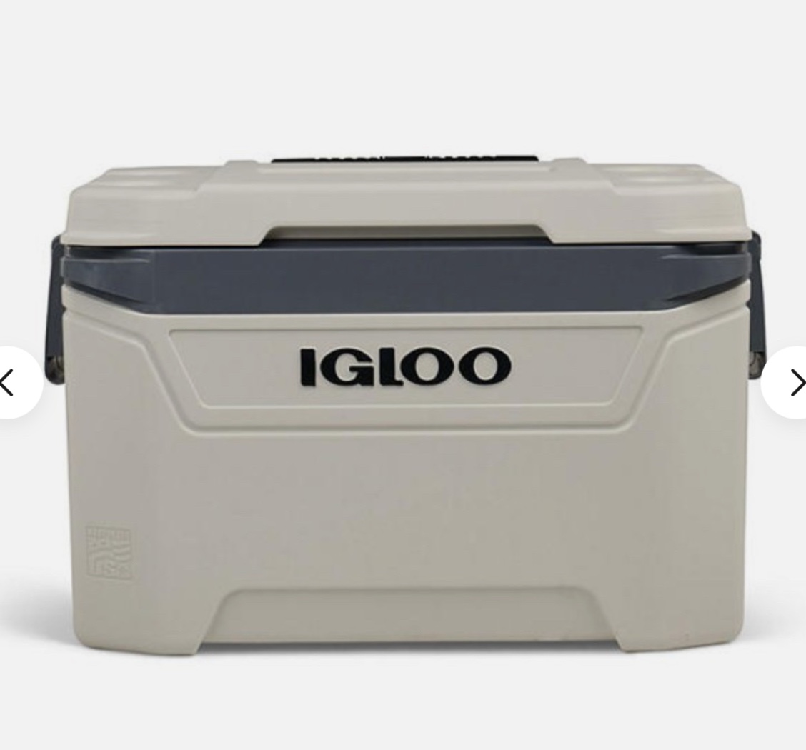 Igloo 35140 60-Quart Sunset Roller Cooler, Bone White/Gray