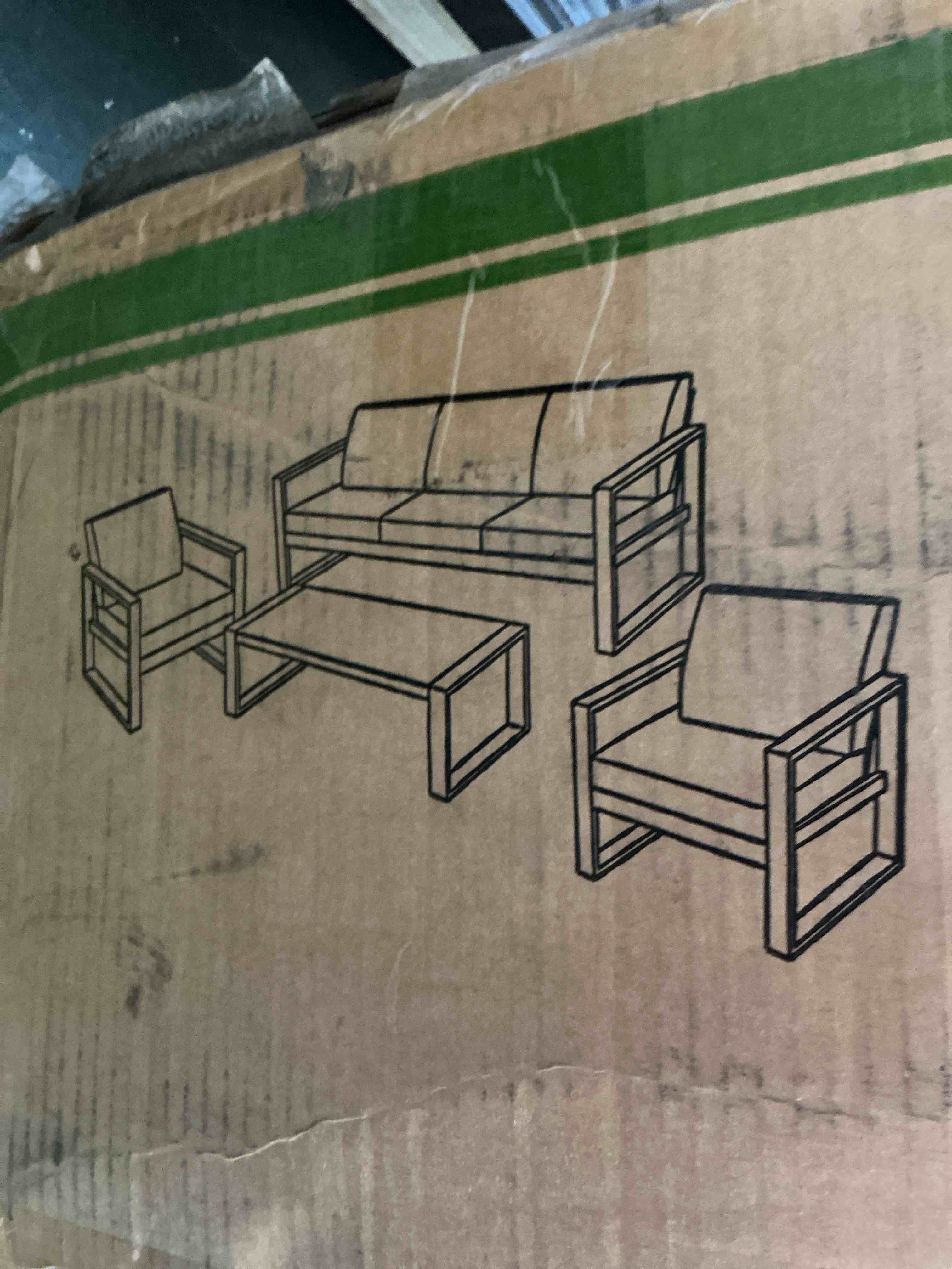 Three-person-sofa-and-table set 4 beige 