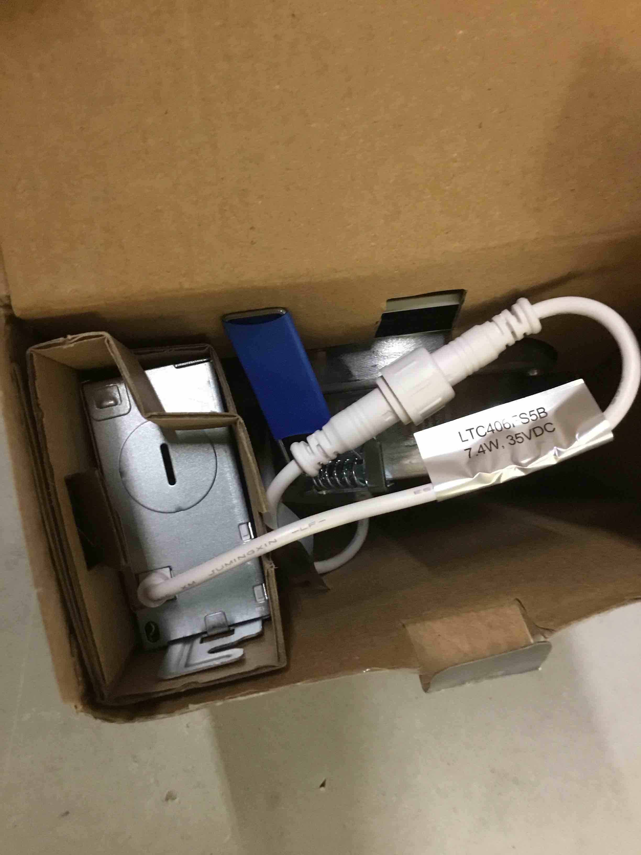 Condition photo showing Good Condition for halo lt 4 in canless led recessed light indoor/outdoor dimmable ceiling downlight, wet location rated, selectable color temperature 2700k-5000k, 650 lumens, matte white - ltc406fs5b 5cct new version 4 inch