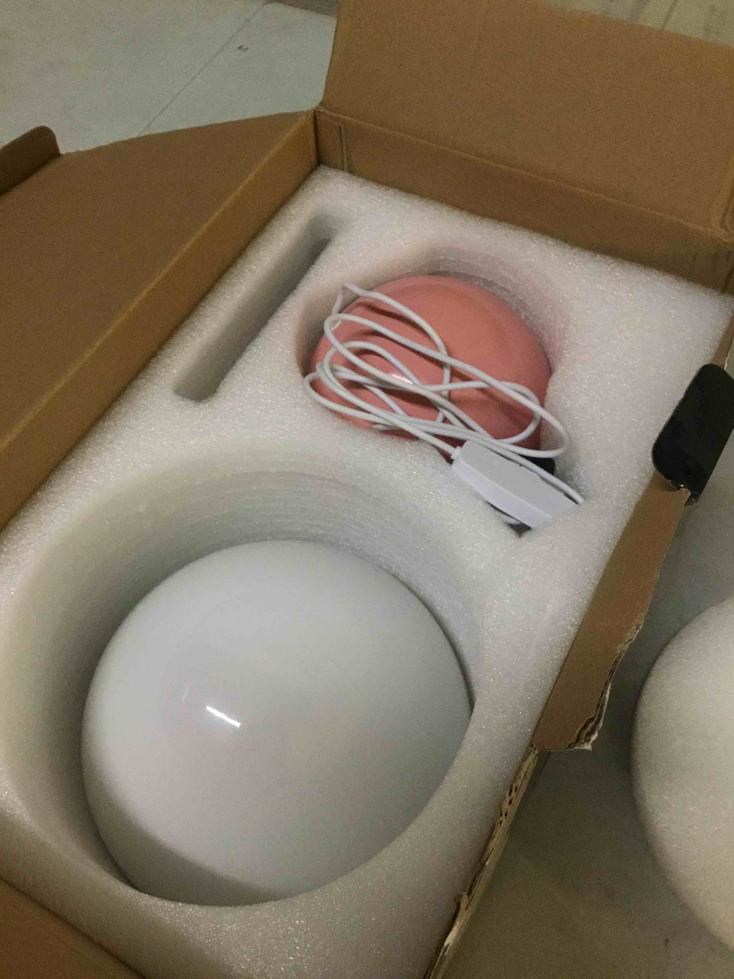 Condition photo showing As Is for cute small mushroom lamp decor,usb-plug in bedside table lamps with 3-temperature led bulb dimmable,modern aesthetic home decor for livingroom/bedroom/dorm/nursery (pink with plug)