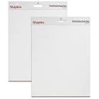 staples stickies easel pads 25 x 30 white 30 sheets/pad 2 pads/ct 958103