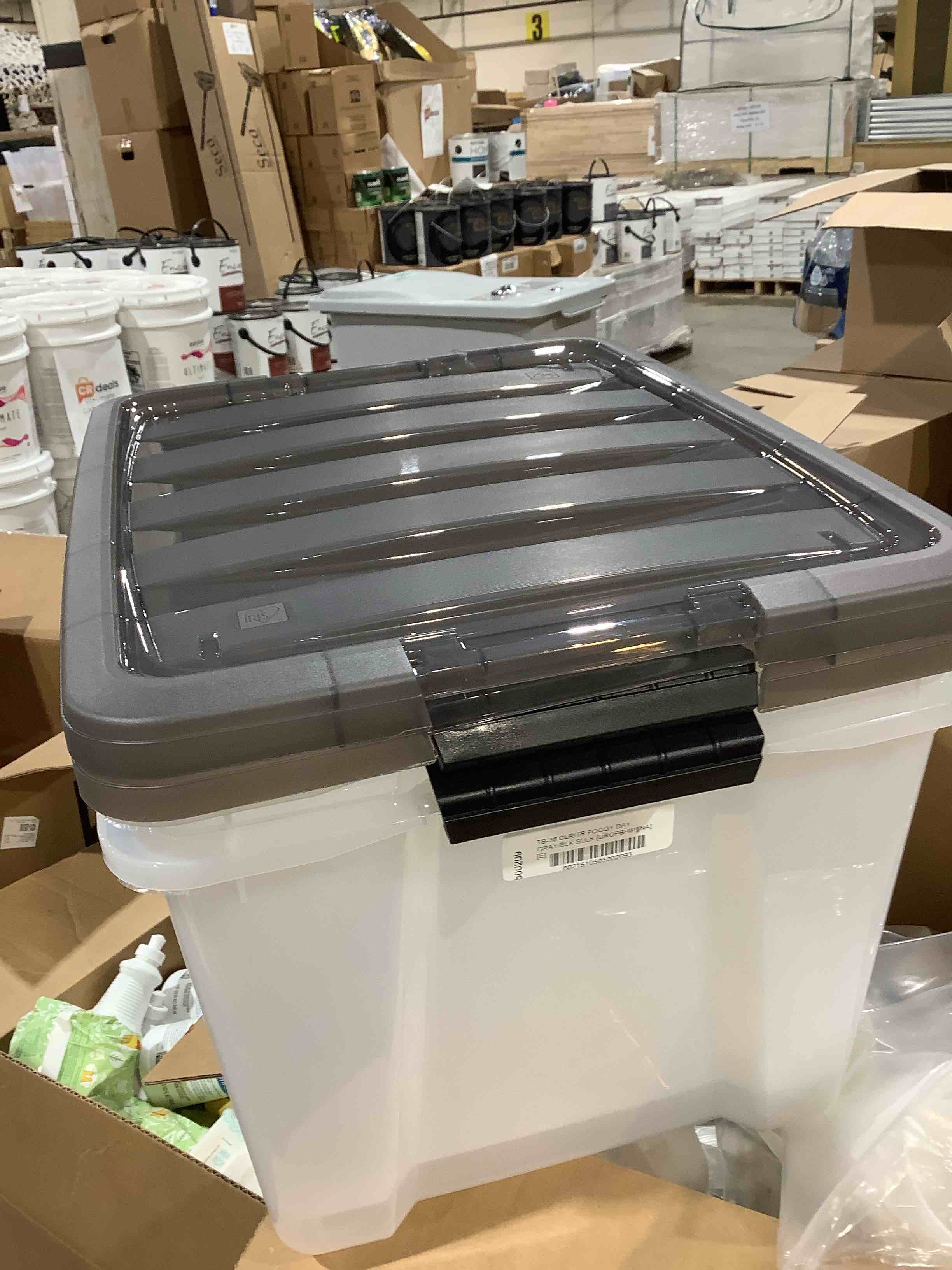 TB-36 clear foggy day gray containers, 2 ct