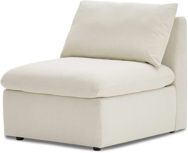 Mopio Armless Storage Sofa in Oat