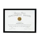 certificate-size ebony black wood 8one-half inchx11 frame - 8.5x11