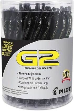 pilot g2 premium retractable gel ink pen  refillable  black ink  .7 mm  36/pack