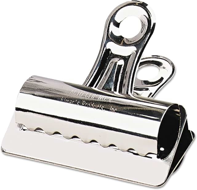 x-acto bulldog binder clips  steel & nickel-plated  12 count