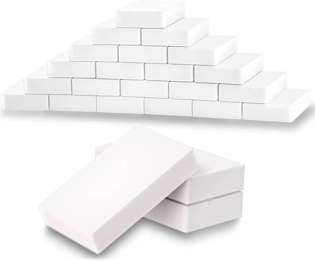 mr. clean extra durable magic eraser cleaning pads - for wall  floor  baseboard  blinds  door  stove top  refrigerator  switch plate - 30 / carton - disposable  chemical-free - blue  white