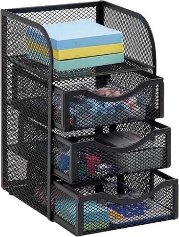 mind reader desktop accessory storage  paper binder clip basket  workspace  office  metal  black