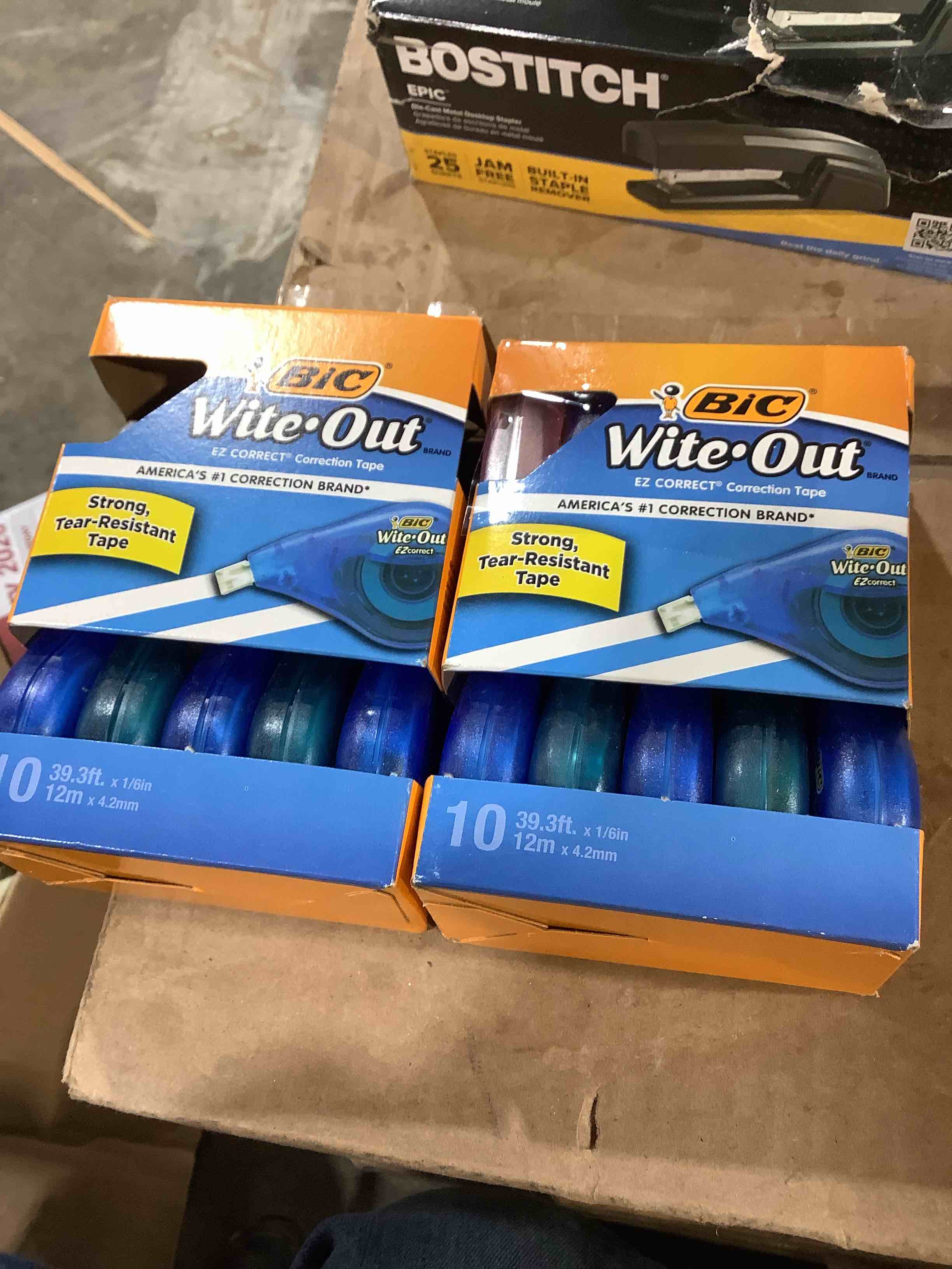 bic® wite-out® brand ez correct® correction tape  white  10 pack, 2 count