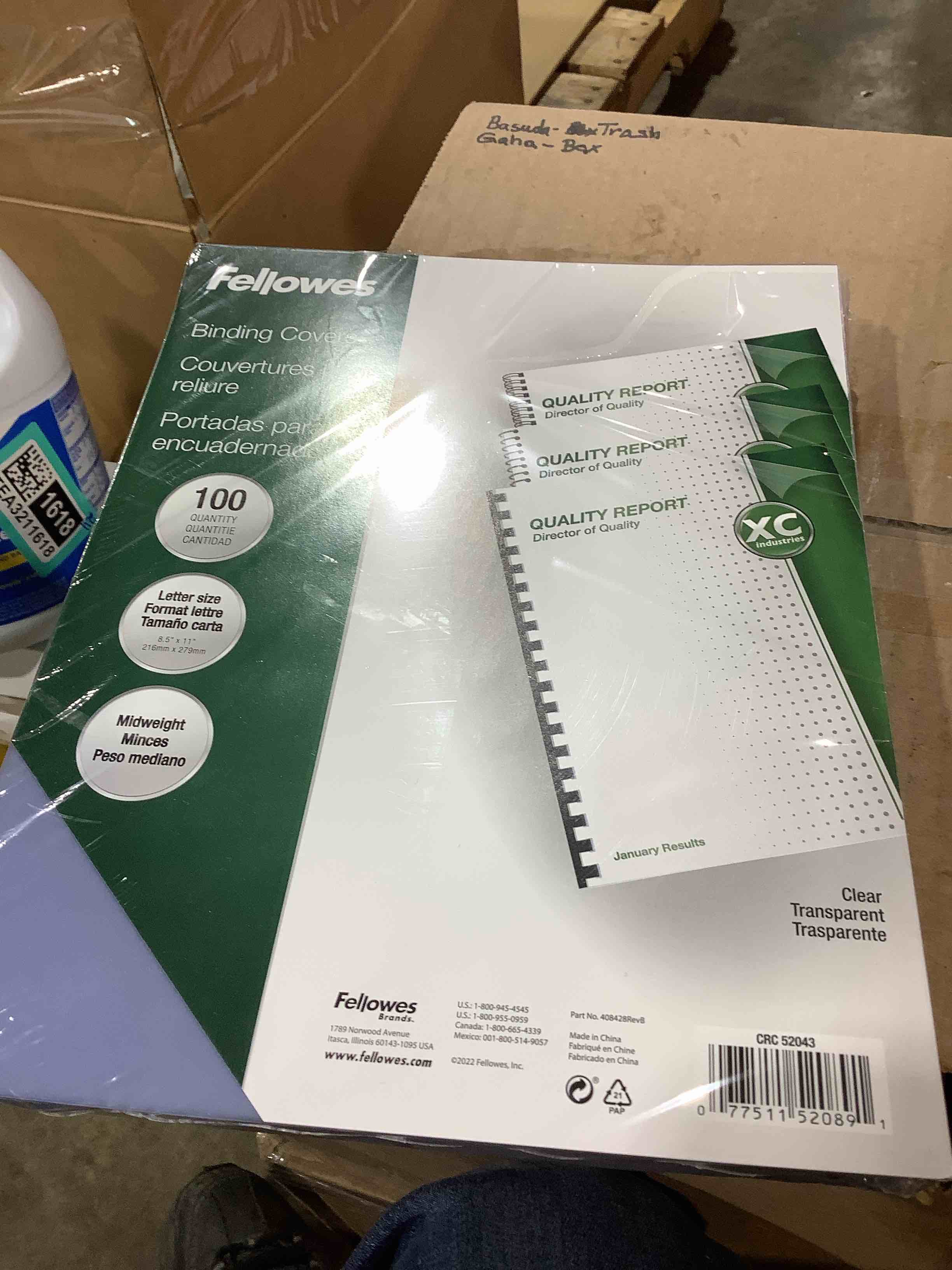 Condition photo showing New/Like New for crystals clear pvc binding covers - letter  100 pack
