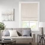 39"x64" paxton basketweave room darkening cordless roman shade ivory - madison park: window blinds, indoor use