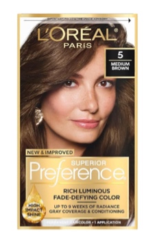 l'oreal paris superior preference fade-defying color + shine system - 5 m brown - 1 kit