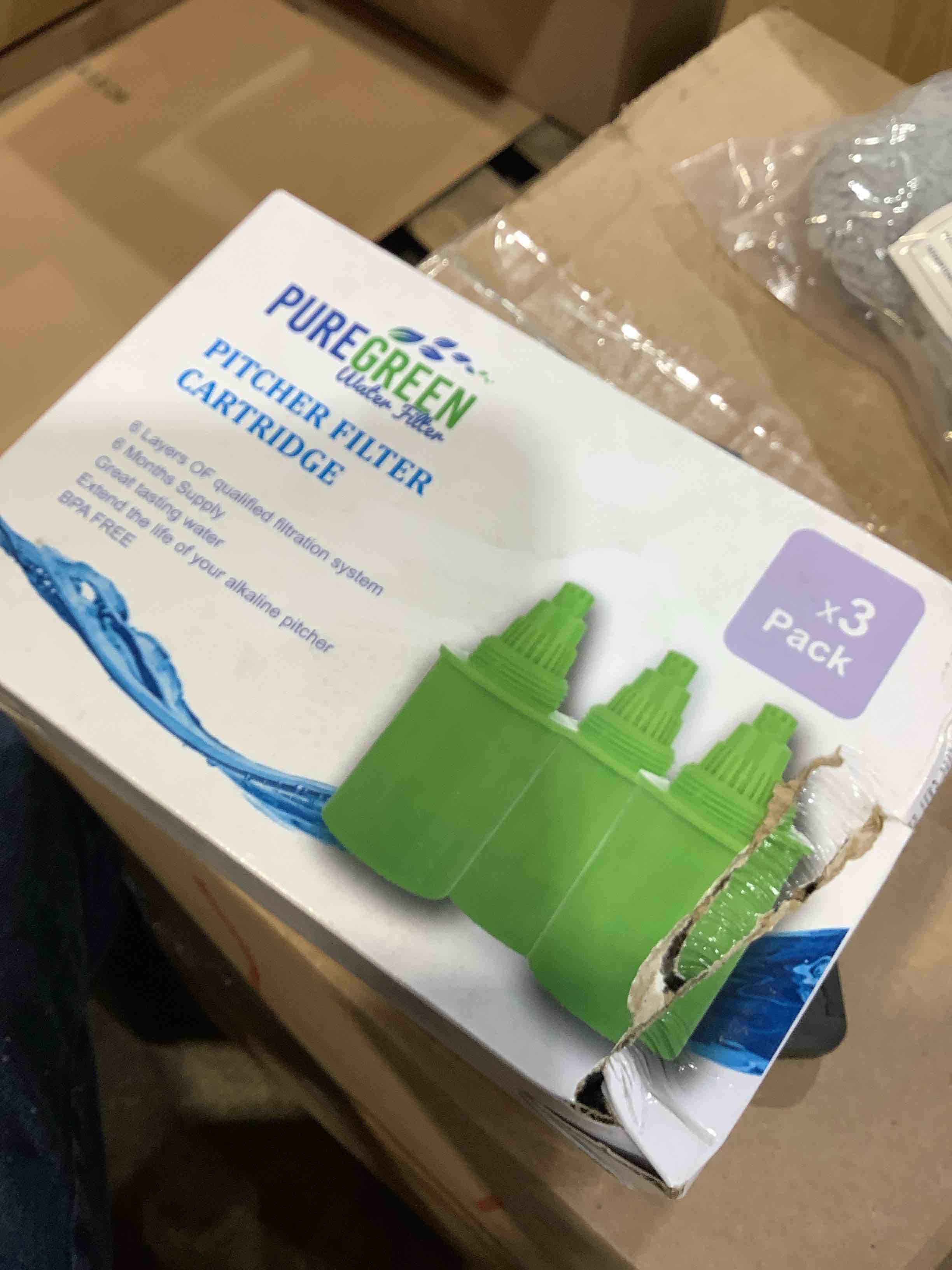 Condition photo showing Good Condition for pure green picture filter cartridge water cartridge three count