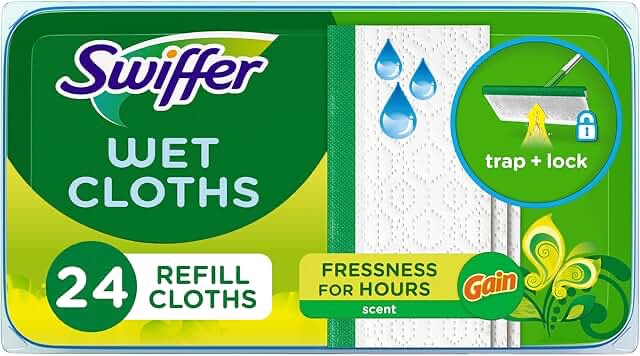 swiffer sweep + mop  wet pads refill  floor cleaner  cleaning cloths  fresh  24ct