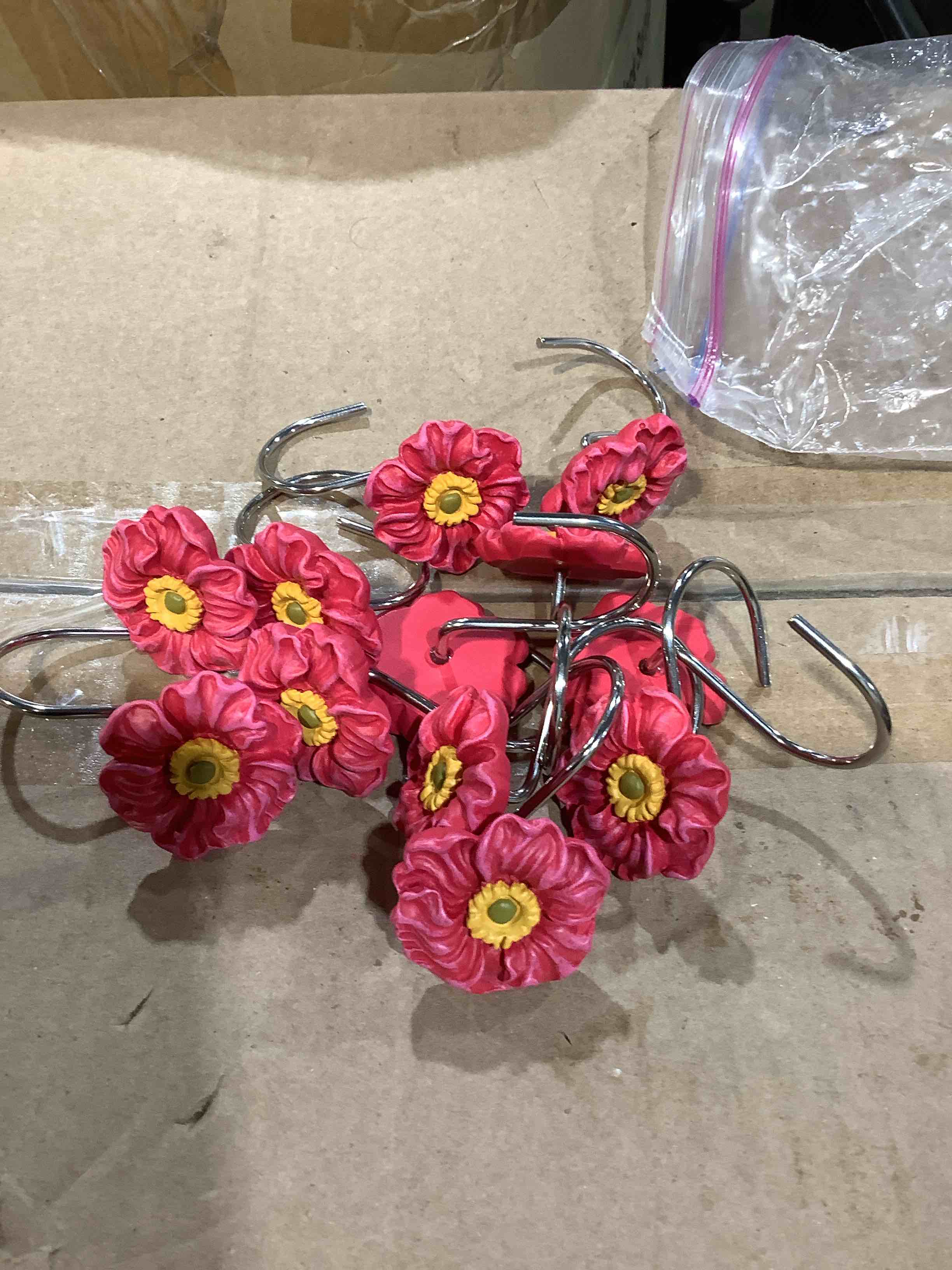 set of 12 curtain hooks